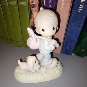 Precious Moments vintage Jonathan & David "You can't run from God"